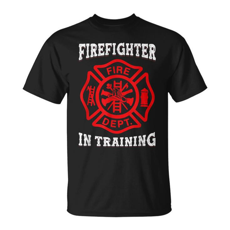 Firefighter In Training Fireman Toddler Fire Fighter T-Shirt