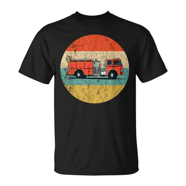 Firefighter Vintage Retro Fireman Fire Truck Firefighting T-Shirt