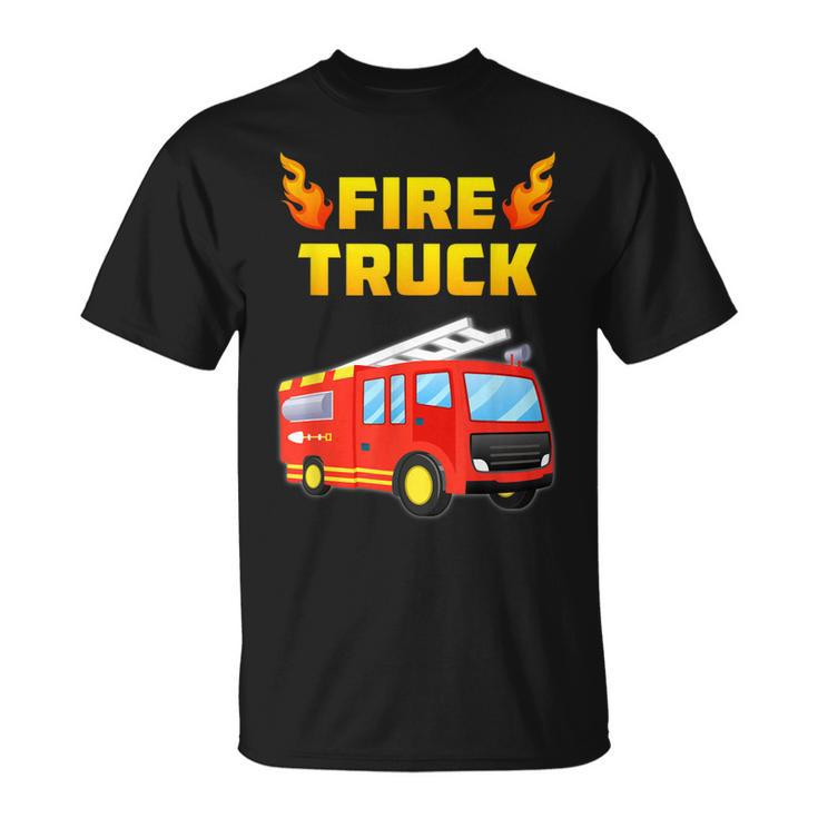 Fireman Fire Truck Fire Fighter Toddler Adults Kids T-Shirt