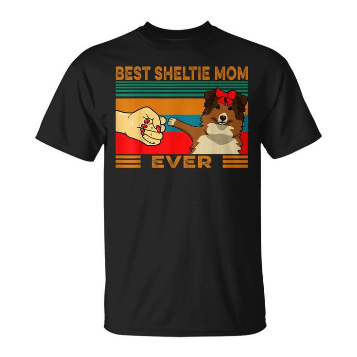 Fist Bump Best Sheltie Mom Ever Unisex T-Shirt