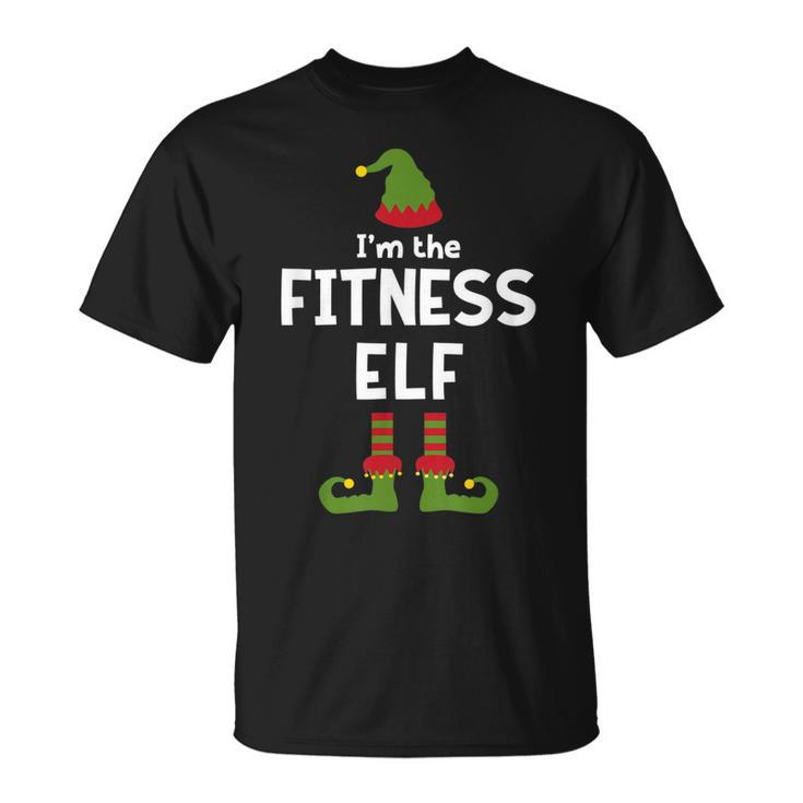 Fitness Elf Gym Class Trainer Christmas PartyT-shirt