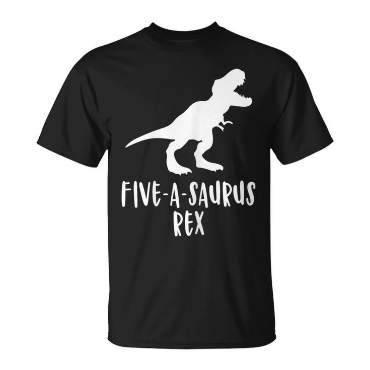 Fiveasaurus Birthday Shirt For 5 Old Boy Girl Kids Five Year Unisex T-Shirt