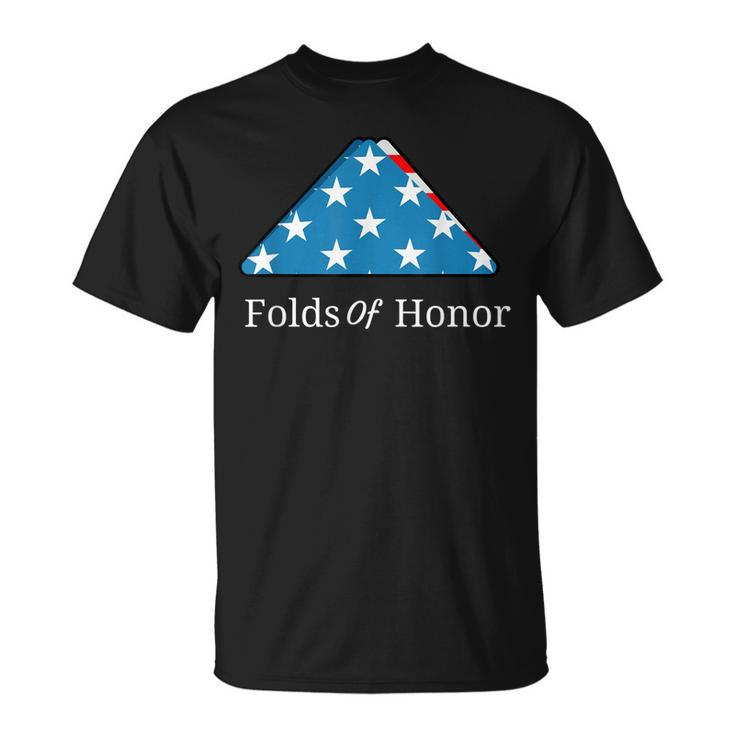Folds Of Honor Fallen Military First Responders Patriotic Unisex T-Shirt