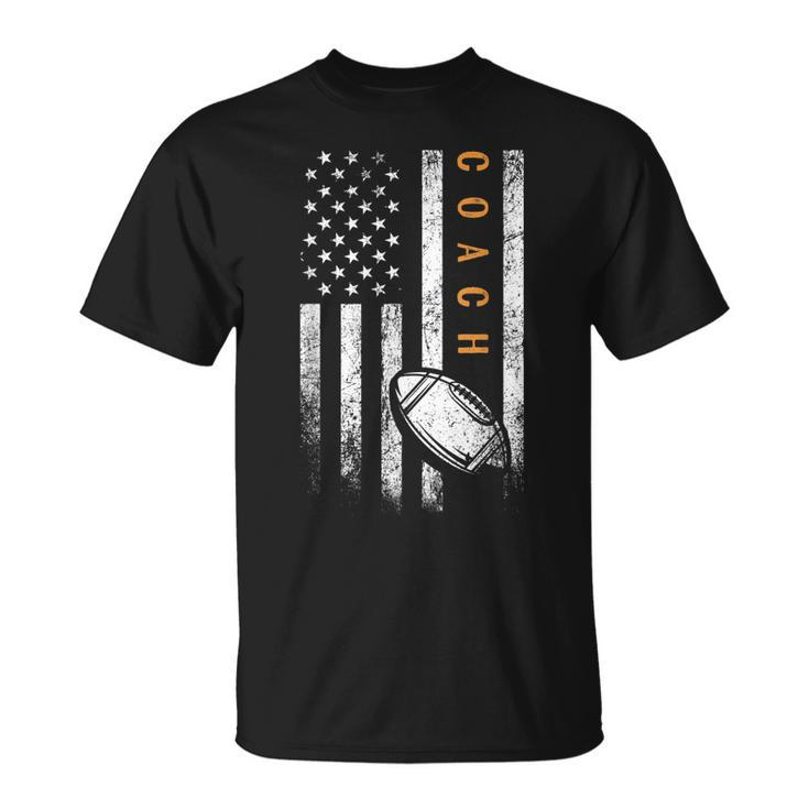 Football Coach American Flag Football Trainer Coaching  Unisex T-Shirt