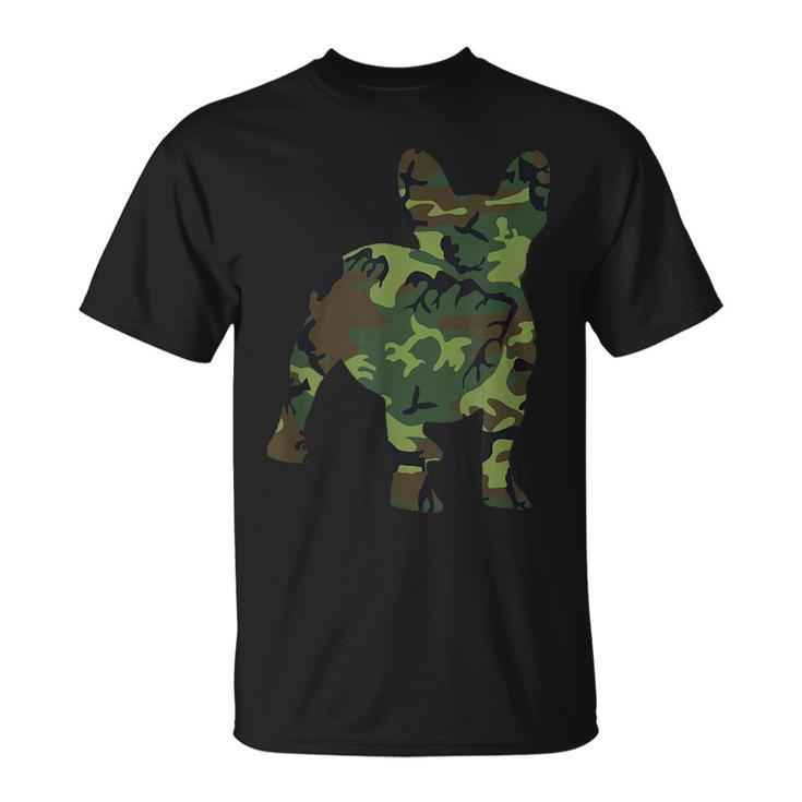 French Bulldog Camouflage Dog Camo Frenchie Owner Military T-Shirt