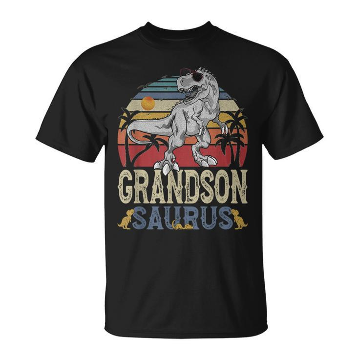 Fun Grandsonsaurus Rex Dinosaur Grandson Saurus Family T-Shirt