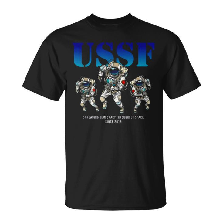 Funny Astronaut S United States Space Force Unisex T-Shirt