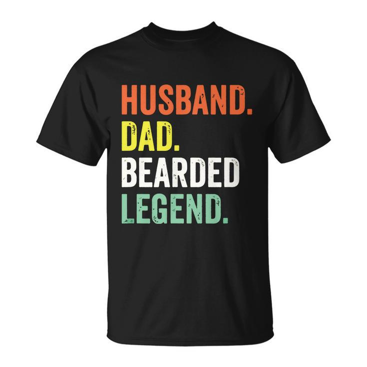 Funny Bearded Husband Dad Beard Legend Vintage V2 Unisex T-Shirt