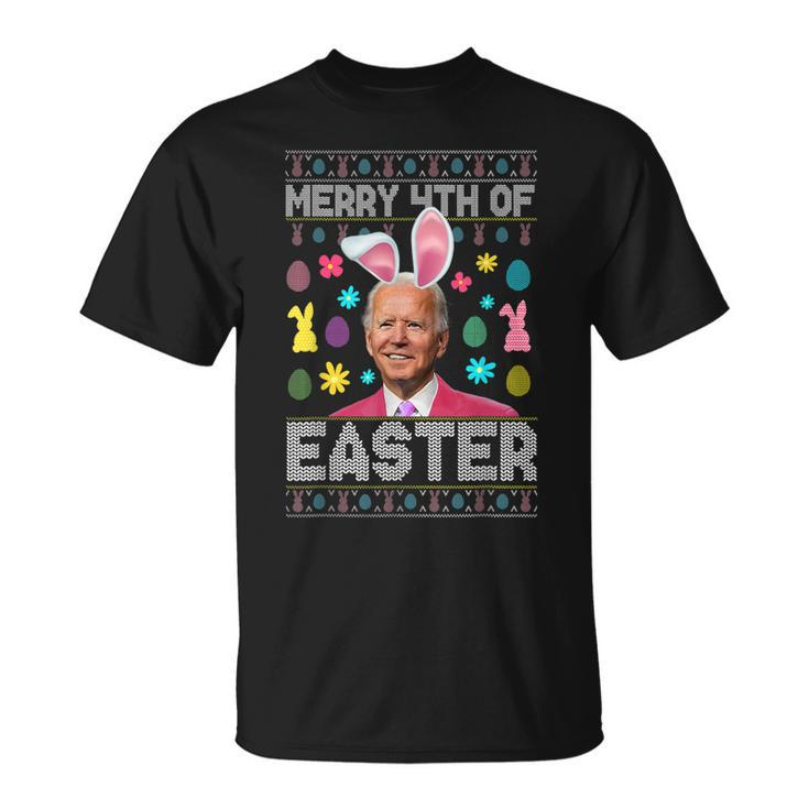 Funny Bunny Joe Biden Merry 4Th Of July Happy Easter Day  Unisex T-Shirt