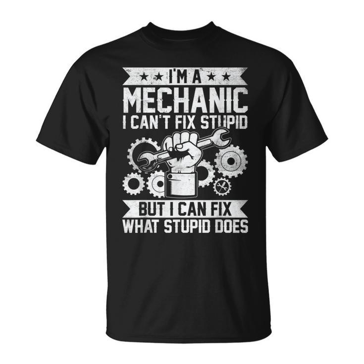 Funny Car Mechanic Engineer Men Women Kids Auto Mechanic Unisex T-Shirt