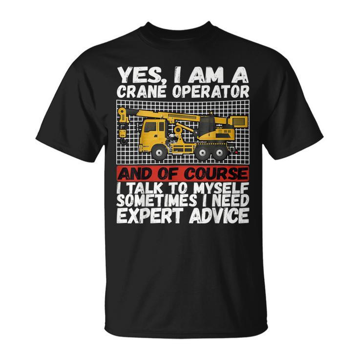 Funny Construction Worker Best Dad Ever Crane Operator Unisex T-Shirt