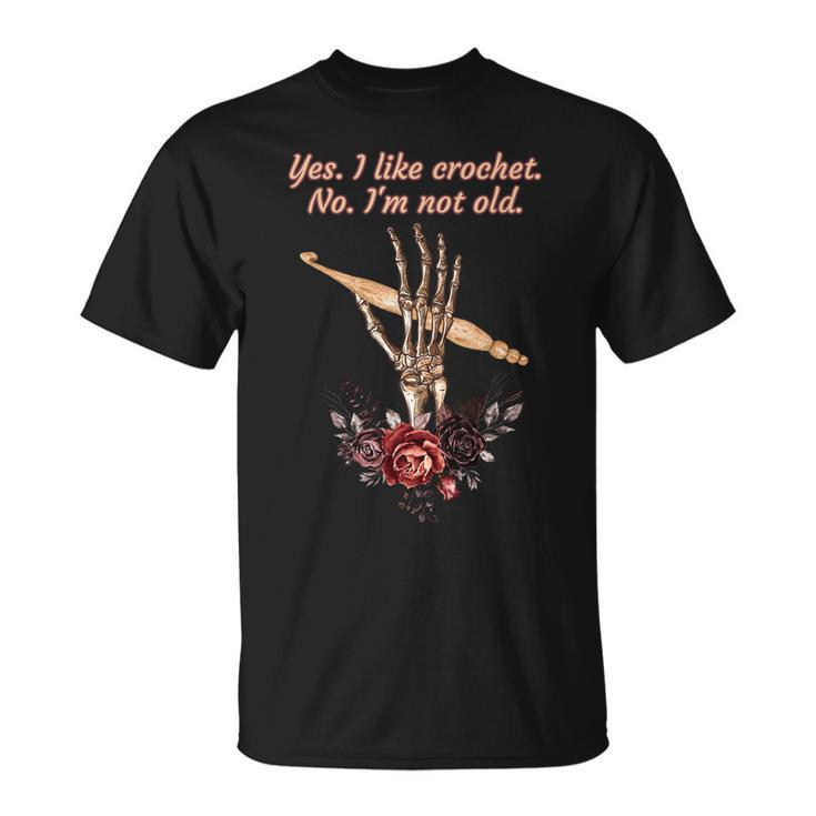 Funny Crochet  Alternative Goth Dark Fiber Arts  Unisex T-Shirt