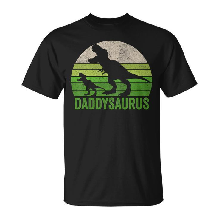 Funny Daddy Dinosaur T Shirt Daddysaurus Fathers Day Shirts Unisex T-Shirt