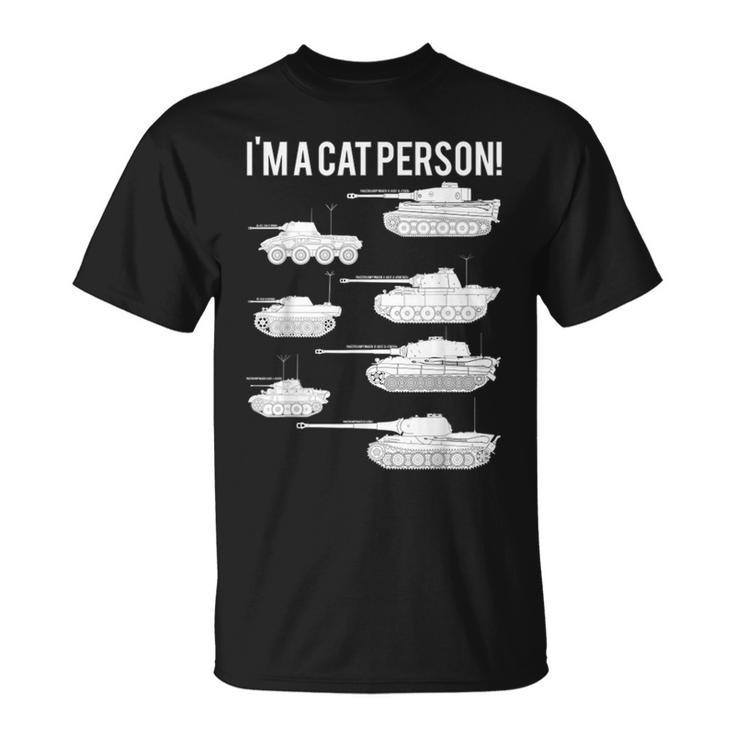 Funny Im A Cat Person German Cats Tanks Distressed  Unisex T-Shirt