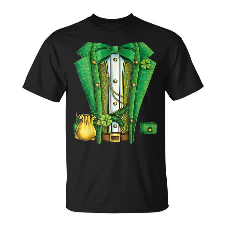 Funny Irish Leprechaun Costume Suit Tuxedo St Patricks Day  Unisex T-Shirt