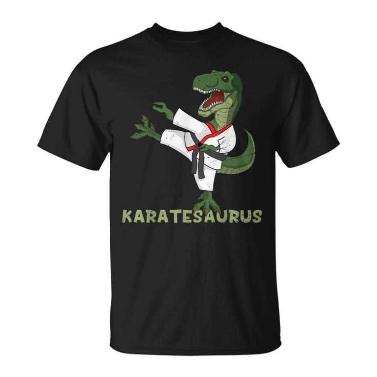 Funny Karate Dinosaur Karatesaurus T-Rex Graphic Karatist  Unisex T-Shirt