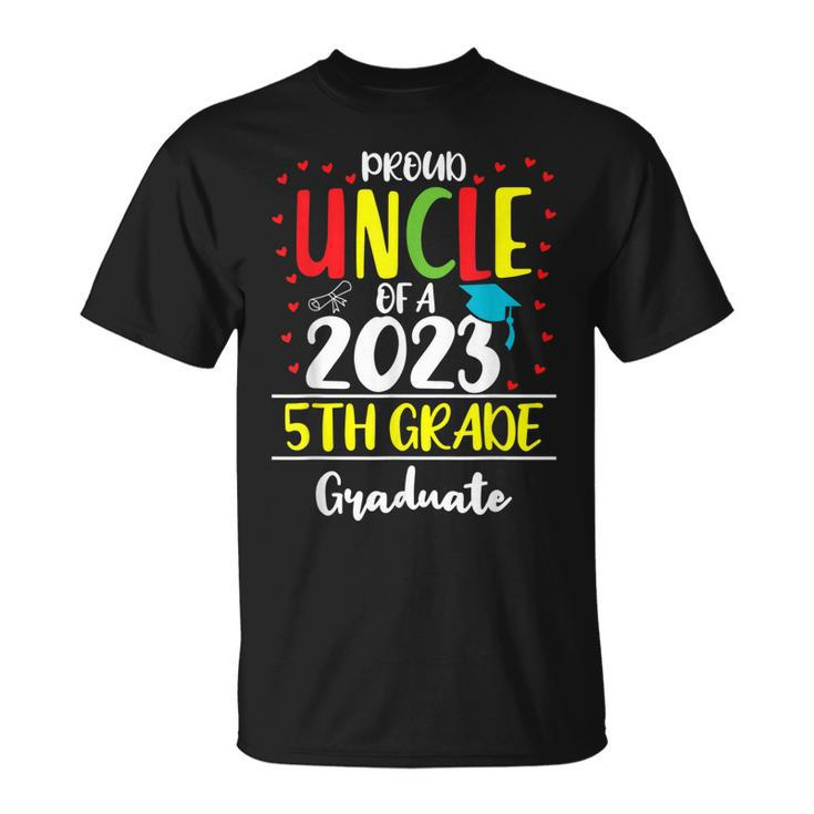 Funny Proud Uncle Of A Class Of 2023 5Th Grade Graduate Unisex T-Shirt