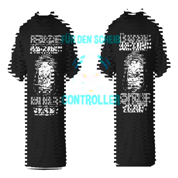 Gamer Zocker Controller T-Shirt, Lustiger Spruch zum Zocken