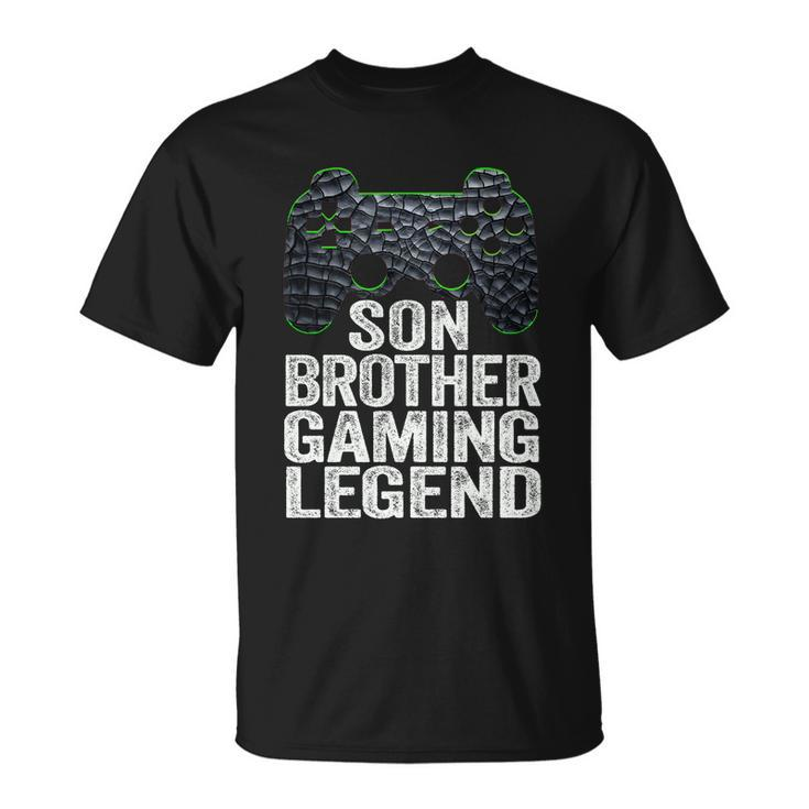 Gaming Funny Gift For Teenage Boys Cute Gift Son Brother Gaming Legend Gift Unisex T-Shirt