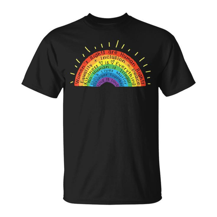 Gay Pride Human Rights Black Lives Matter Love Is Love  Unisex T-Shirt
