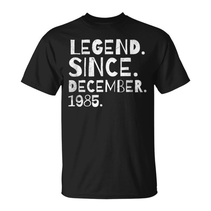 Geburtsmonat Legende Seit Dezember 1985 Geburtstag Mama Papa T-Shirt