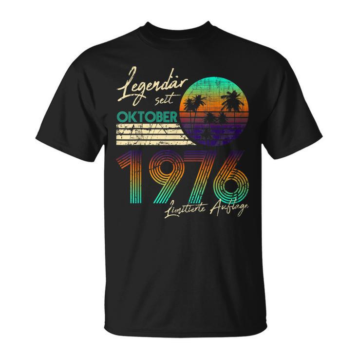 Geburtstag Geschenk Legendär Seit Oktober 1976 T-Shirt