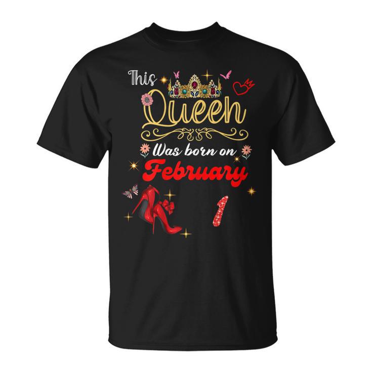 Geburtstag Königin 1. Februar Damen T-Shirt, Besonderes Design