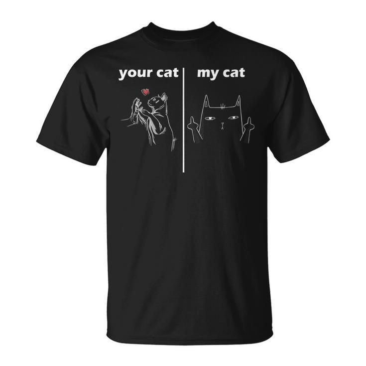 Geschenkidee Für Katzenliebhaber Deine Katze Meine Katze T-Shirt