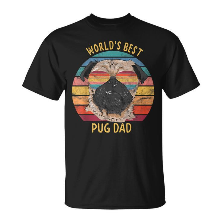 Gifts For Pug Dog Dad Worlds Best Pug Dad Gift For Mens Unisex T-Shirt