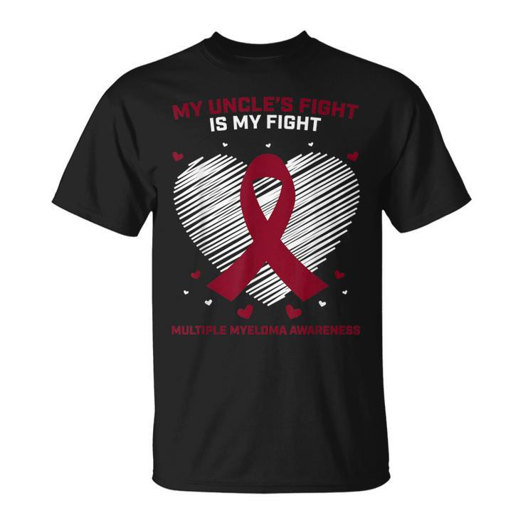 Gifts Uncle Multiple Myeloma Awareness Products Blood Cancer Unisex T-Shirt
