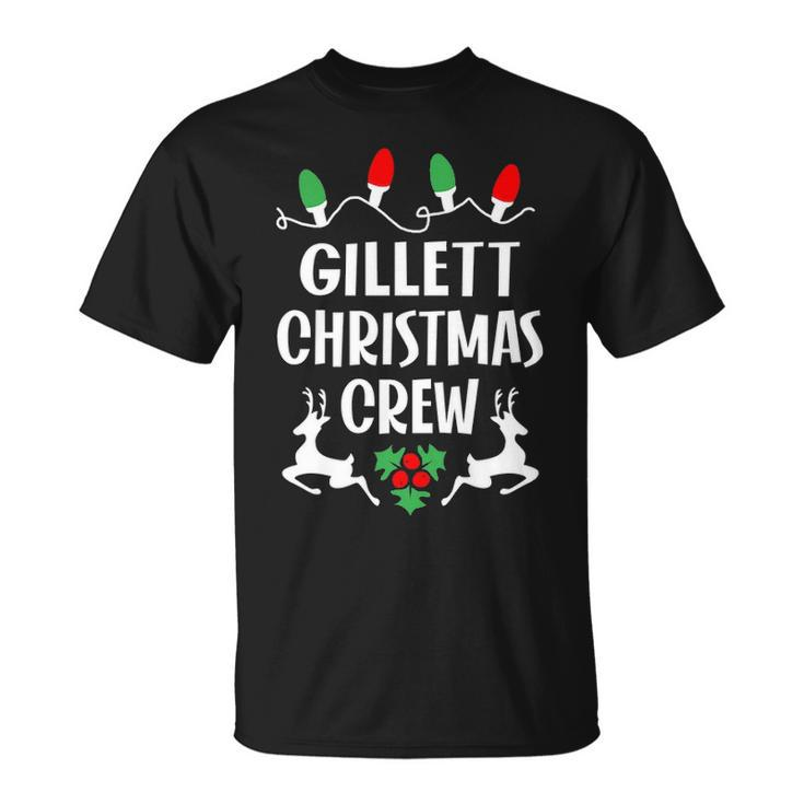 Gillett Name Gift Christmas Crew Gillett Unisex T-Shirt