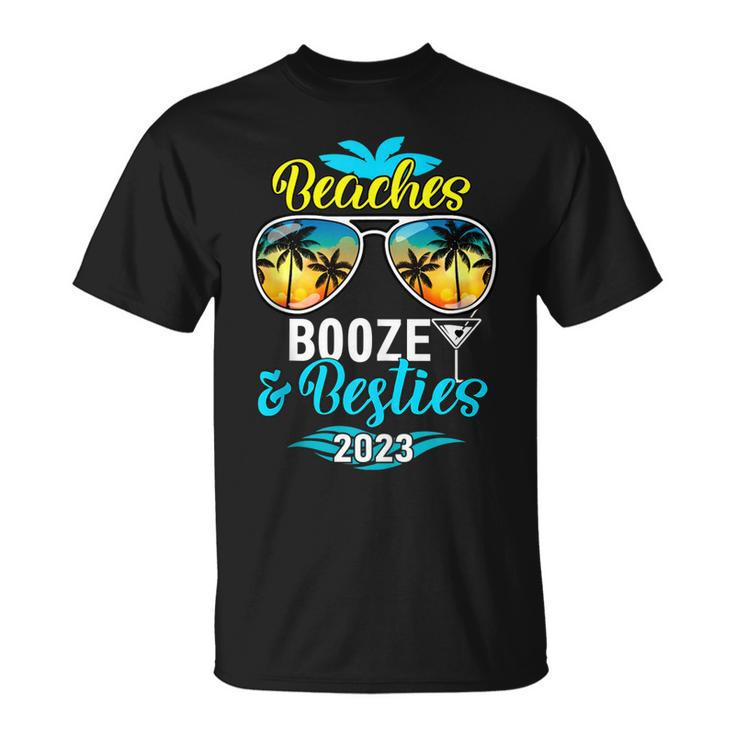 Girls Trip 2023 Bahamas Hawaii Beaches Booze And Besties  Unisex T-Shirt