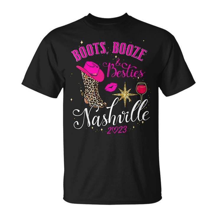 Girls Trip Nashville 2023 Boots Booze & Besties Weekend  Unisex T-Shirt