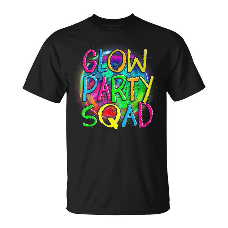 Glow Party Squad Paint Splatter Effect Glow Party  Unisex T-Shirt