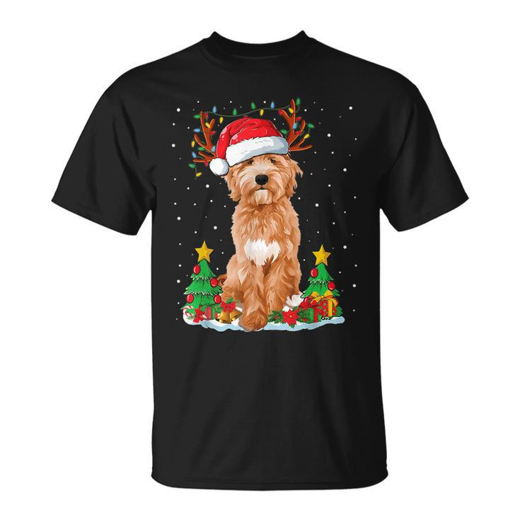 Goldendoodle Christmas Tree Lights Pajama Dog Xmas T-shirt