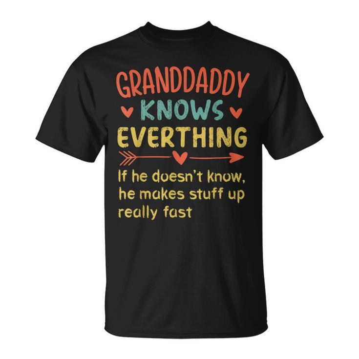 Granddaddy Knows Everything Fathers Day Grandpa T-shirt