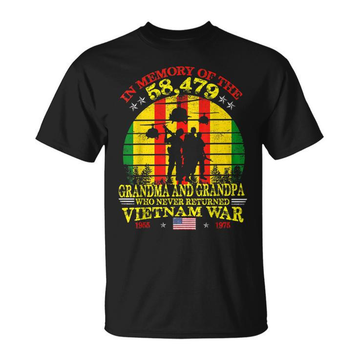 Grandpa And Grandma Vietnam Veteran Memory The War Vietnam Unisex T-Shirt