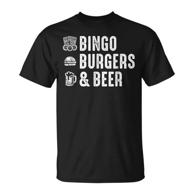 Grandpa Bingo Burgers And Beer Unisex T-Shirt