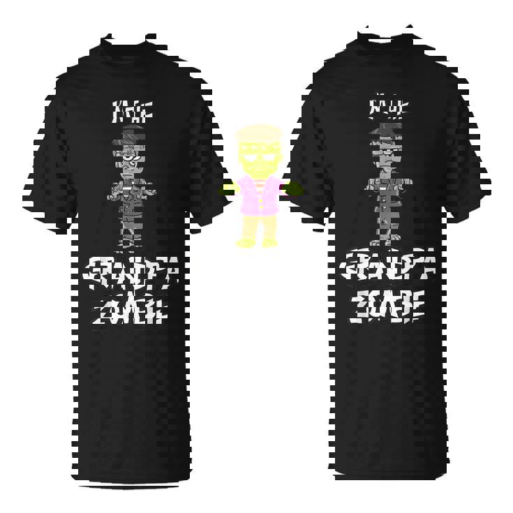 Grandpa Zombie Halloween Matching Family Costume Halloween Gift For Mens Unisex T-Shirt