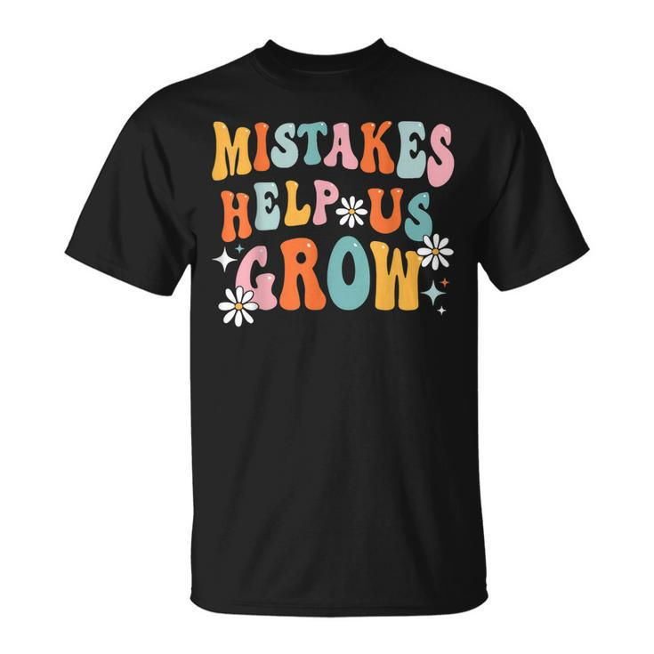Groovy Growth Mindset Positive Retro Teacher Back To School T-shirt