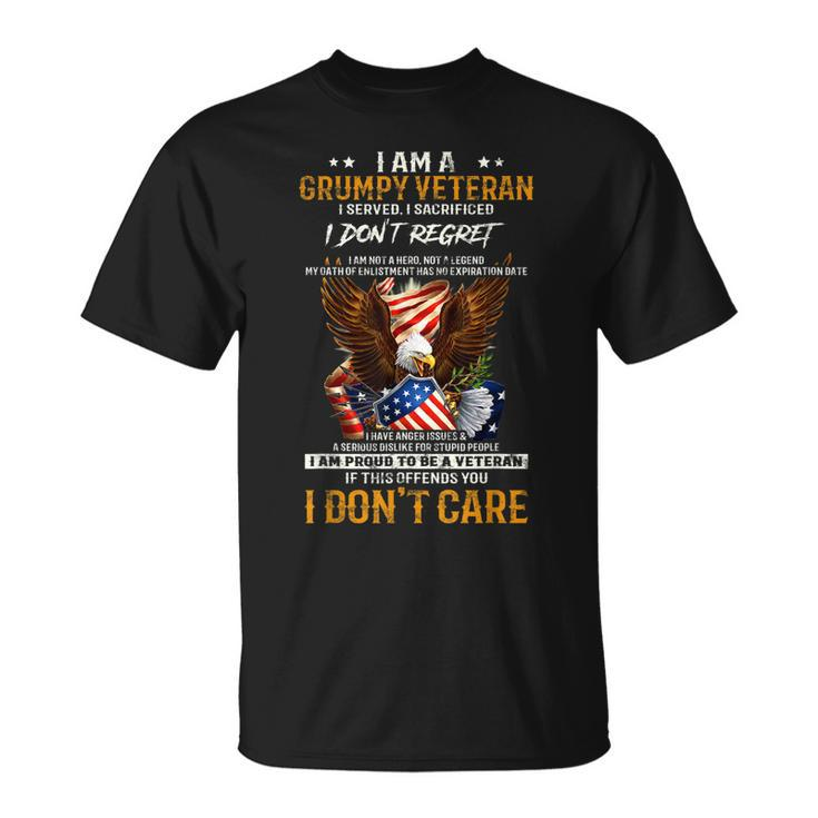 Grumpy Old Veteran I Served I Sacrificed V3 T-Shirt