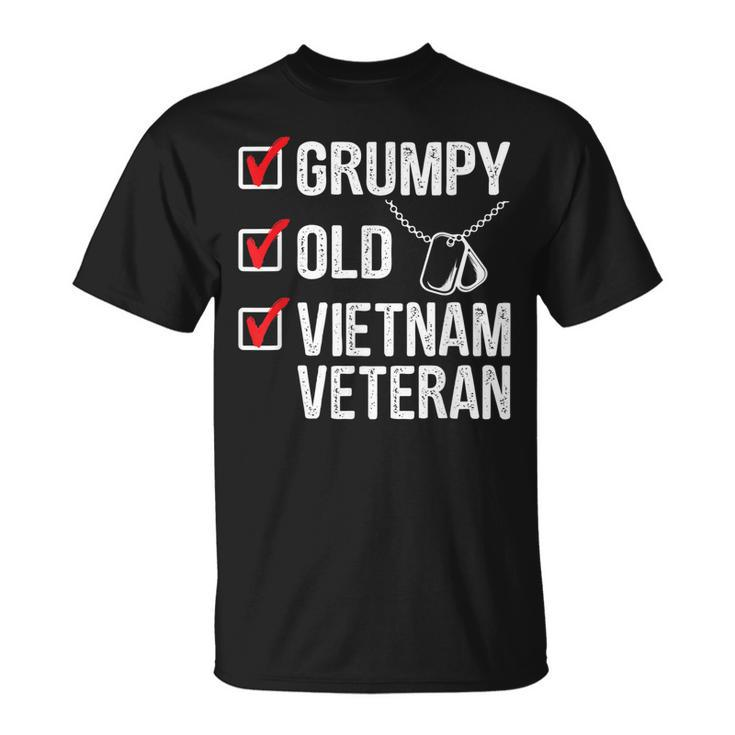 Grumpy Old Vietnam Veteran Fathers Day T-shirt