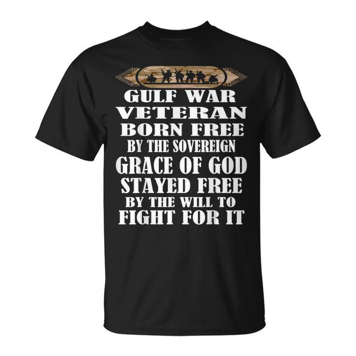 Gulf War Veteran T Desert Storm Desert Shield VeteranT-shirt