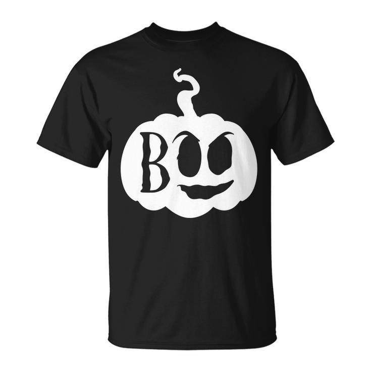 Halloween Boo Pumpkin White Custom Men Women T-Shirt Graphic Print Casual Tee T-shirt