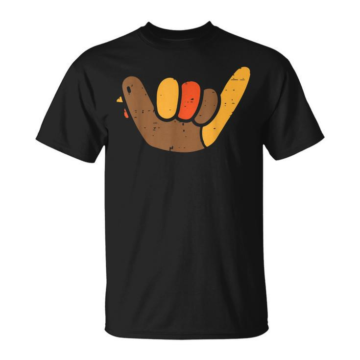 Hang Loose Thanksgiving Day Cool Shaka Sign Fall Autumn T-shirt