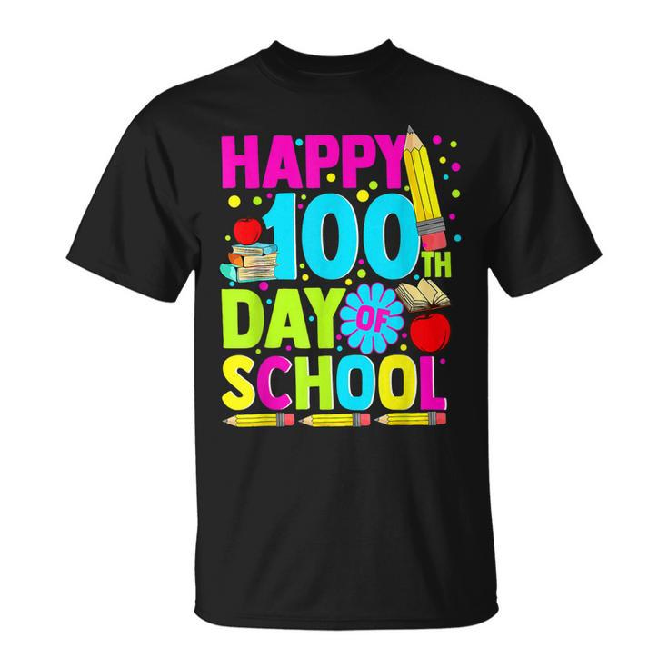 Happy 100Th Day Of School Teachers Kids 100 Days T-shirt