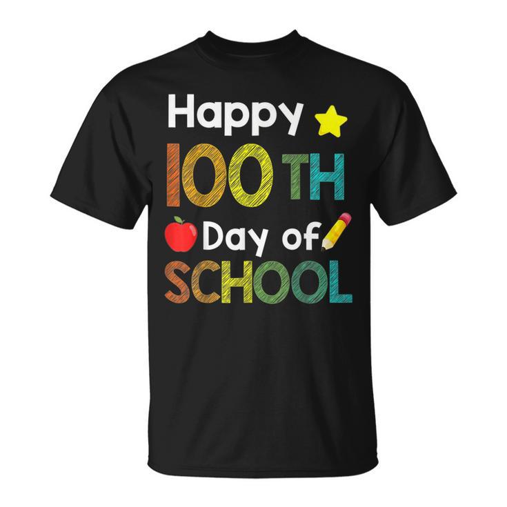 Happy 100Th Day Of School Teachers Kids Child Happy 100 Days T-shirt ...