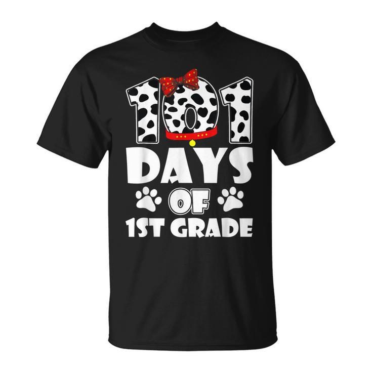 Happy 101 Days School 1St Grade Dog 100 Days Smarter Student T-shirt