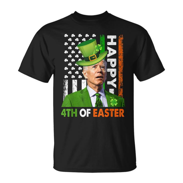 Happy 4Th Of Easter Joe Biden St Patricks Day Leprechaun Hat T-Shirt