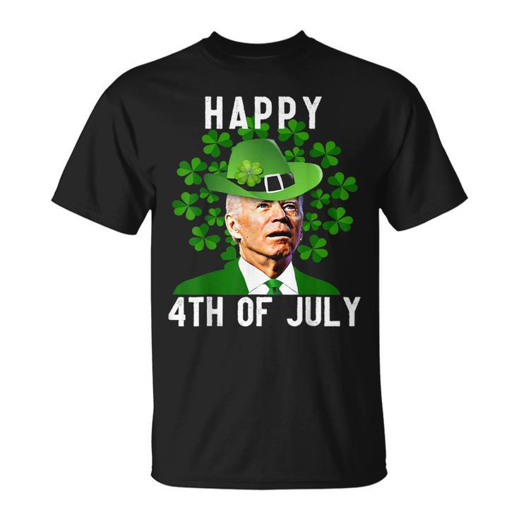Happy 4Th Of July Confused Joe Biden St Patricks Day V3 T-Shirt